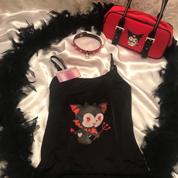 Vintage y2k kuromi corset 👿and chocker set❤️ - Picture 14 of 16